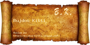 Bujdos Kitti névjegykártya