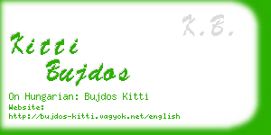 kitti bujdos business card